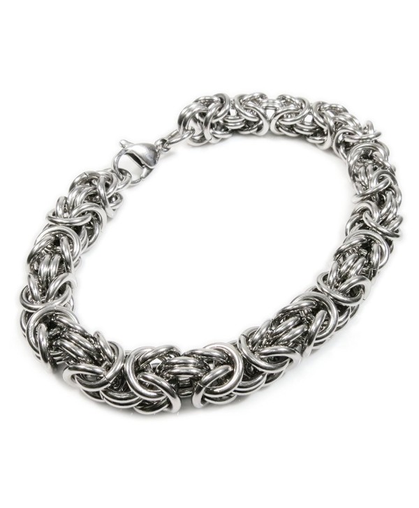 Stainless Steel Round Byzantine Chain Bracelet 8mm - C711HB846JR