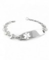 MyIDDr - Pre-Engraved & Customized Womens Dementia Medical ID Bracelet- Heart Chain - CT11CMVQI0X