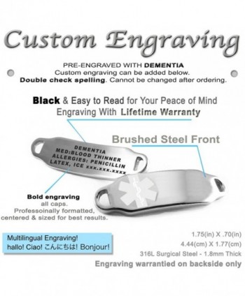 MyIDDr Pre Engraved Customized Dementia Bracelet