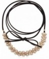 GUESS Womens Wrap Look Pearl Tie Choker Necklace - Gold - CN185LIAT24