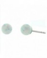 Trustmark 925 Sterling Silver 4mm Created Opal Ball Stud Earrings - White - C612D8P5W53