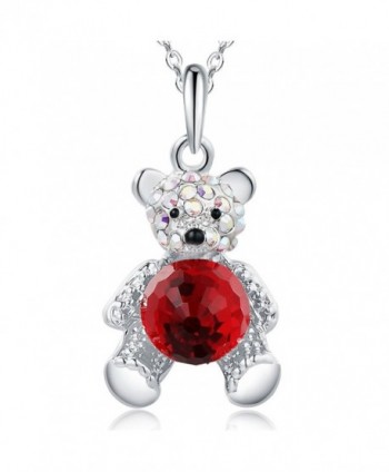 SIVERY Fashion Jewelry Necklace Swarovski - Red - CK17YYELWHA