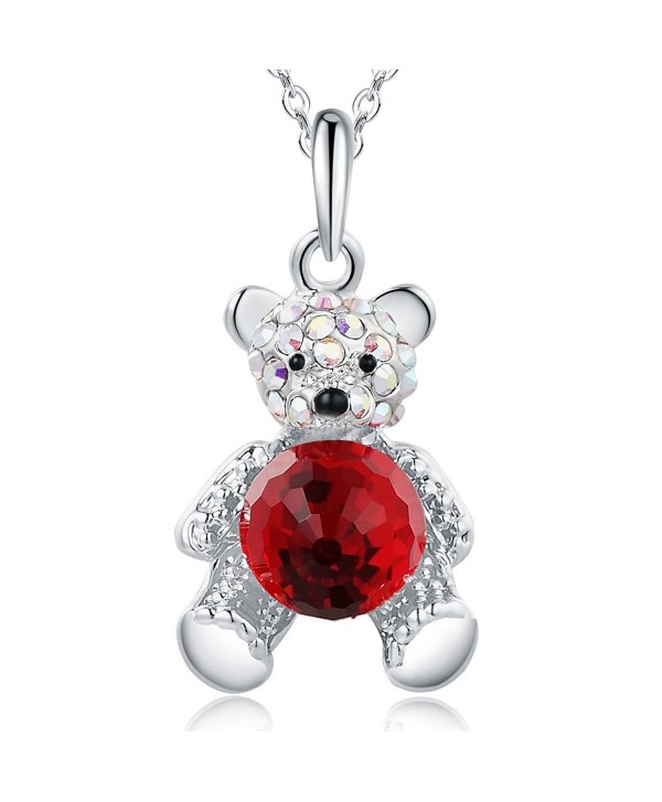 SIVERY Fashion Jewelry Necklace Swarovski - Red - CK17YYELWHA