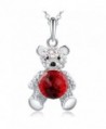 SIVERY Fashion Jewelry Necklace Swarovski - Red - CK17YYELWHA