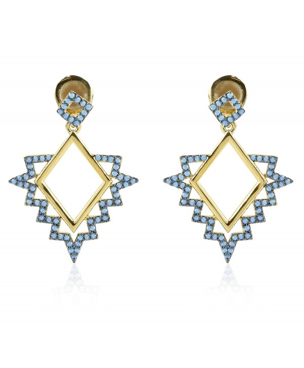 nOir Jewelry Teton Earrings - Blue / Gold Plated - CL12J6J1ONT