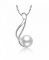 Freshwater Pearl Twist Pendant Necklace Jewelry 925 Sterling Silver Gift For Women - CE1860GKHLX