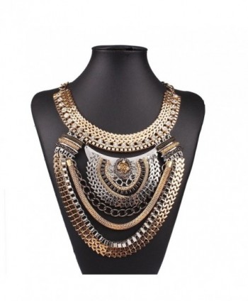 Ethnic Colorful Multiple Statement Necklace