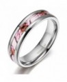 Deer Antlers Pink Camouflage Titanium Wedding Rings Comfort Fit - Metal-type-6mm - CL12FG29JOB