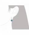 Sterling Silver Synthetic Turtle Earrings in Women's Drop & Dangle Earrings