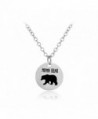 Meiligo Fashion Necklace Matching Engraved - mama bear - circular - CT17AZ7N5LW