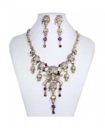 EVER FAITH Austrian Necklace Gold Tone