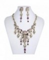 EVER FAITH Austrian Necklace Gold Tone