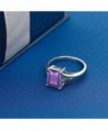 Sterling Amethyst Birthstone Solitaire Available in Women's Statement Rings