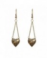DaisyJewel Bronze Crystal Dangle Earrings
