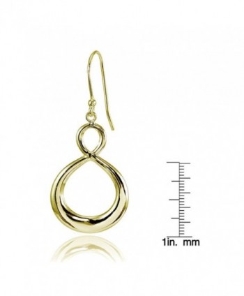 Yellow Flashed Sterling Infinity Earrings in Women's Drop & Dangle Earrings
