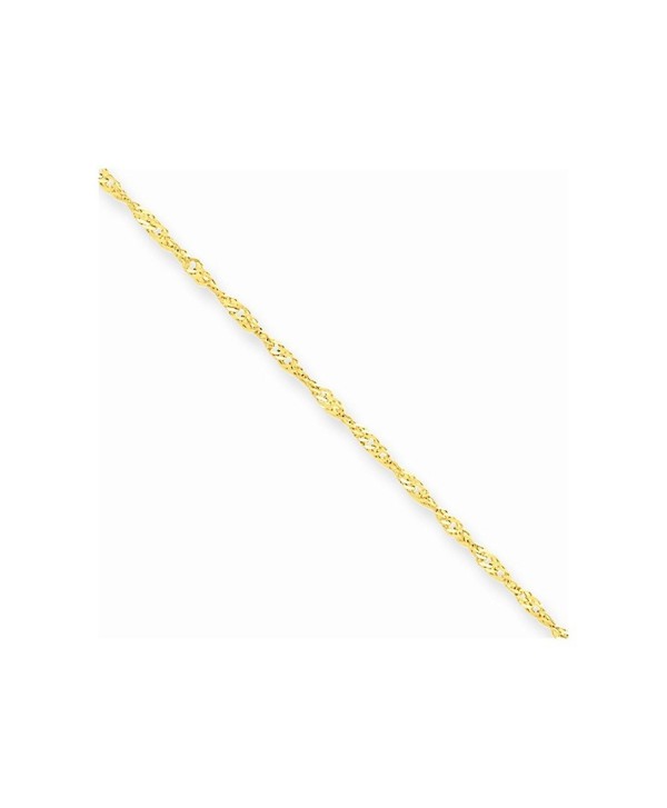 10k Yellow Gold 1.10mm Singapore Chain Necklace 14 Inch - CZ127K2ZCZZ