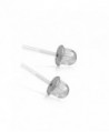 White Cubic Zirconia Princess Earrings in Women's Stud Earrings