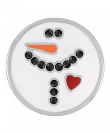 Ginger Snaps WHITE SNOWMAN SN19-27 (Standard Size) Interchangeable Jewelry Accessories - C012ILEOINN