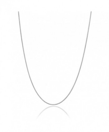 Solid Italian 925 Sterling Silver Very Thin .7mm Box Chain Necklace All Sizes 14" - 36" - CE11DMYXQS1