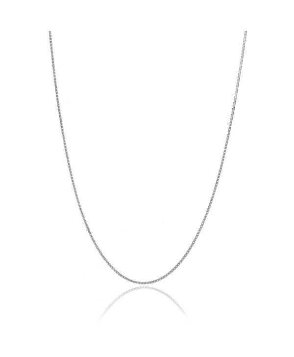 Solid Italian 925 Sterling Silver Very Thin .7mm Box Chain Necklace All Sizes 14" - 36" - CE11DMYXQS1