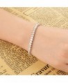 EVER FAITH Sterling Channel Set Bracelet in Women's Tennis Bracelets