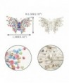 EVER FAITH Swallowtail Multicolor Silver Tone in Women's Brooches & Pins