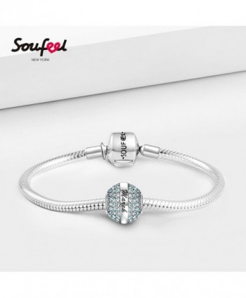 SOUFEEL Birthstone Swarovski Sterling European in Women's Charms & Charm Bracelets