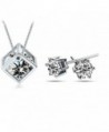 Injoy Jewelry Zirconia Necklace Earrings - Cubic Zirconia Jewelry Set - C218270STWR