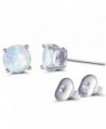 Easthors 925 Sterling Silver Created Opal 6mm 8mm Round oval Stud Earrings for Women-Girls - CL184WIO2N8