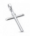 Solid Cross .925 Sterling Silver Pendant 1.5" - CZ11VX4MFKH