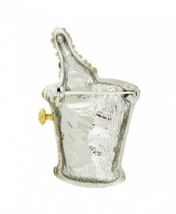 PinMarts Rhinestone Champagne Bottle Bucket in Women's Brooches & Pins