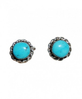 Stabilized Turquoise Earrings Zuni Authentic - CP120T7KE65