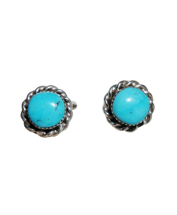 Stabilized Turquoise Earrings Zuni Authentic - CP120T7KE65