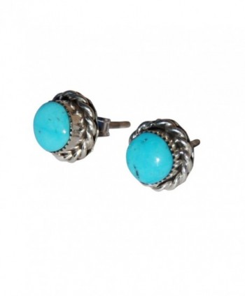 Stabilized Turquoise Earrings Zuni Authentic