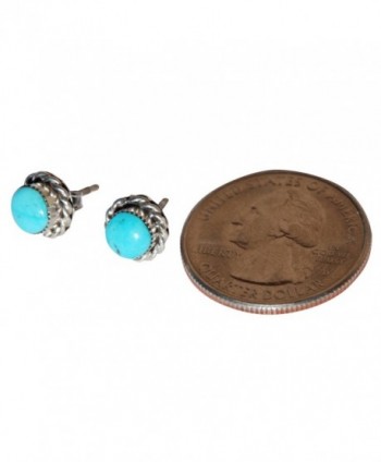 Stabilized Turquoise Earrings Zuni Authentic in Women's Stud Earrings