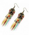 Fashion European Feather Earrings Colorful