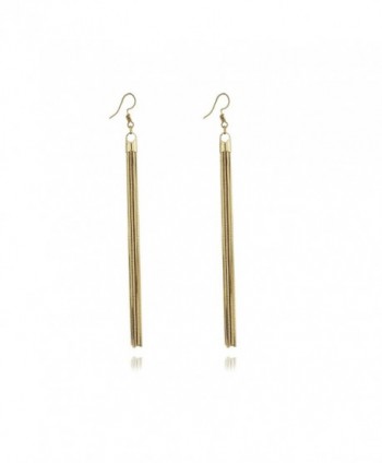 Super Long Wire Tassel Drop Lightweight Women's Dangle Earrings by Dokreil - Golden - CJ186YN58I0