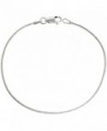 Sterling Silver Snake Chain Necklace 1mm Thin Diamond Cut Finish Nickel Free Italy- 7-30 inch - CS114GQPZ79