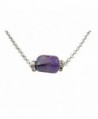Amethyst Crystal Roundell Necklce Assembeled in Women's Chain Necklaces
