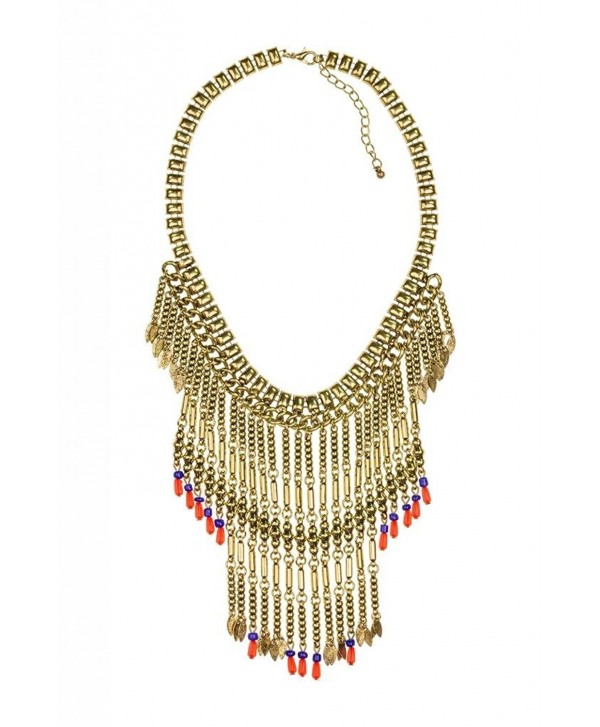 Lux Accessories Fringe Necklace - CU11QDZ6JJT