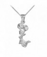 925 Sterling Silver Cheerleader Charm Pendant Necklace - C2125UUKK3X