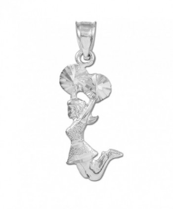 Sterling Silver Cheerleader Pendant Necklace