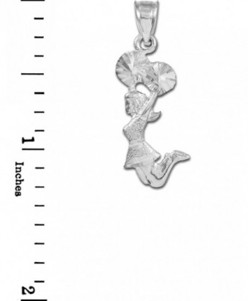 Sterling Silver Cheerleader Pendant Necklace in Women's Pendants