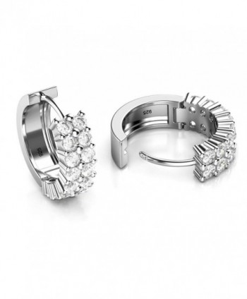 Sterling Silver Zirconia Huggie Earrings