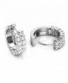 Sterling Silver Zirconia Huggie Earrings