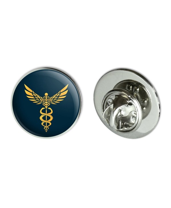Caduceus Medical Symbol Doctor Nurse EMT Metal 0.75" Lapel Hat Pin Tie Tack Pinback - CW184XLKQIC