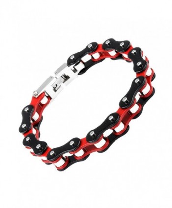 URs Womens Stainless Steel Bike Link Bracelet Two Tone Link with Clasp - C811RAYXKON