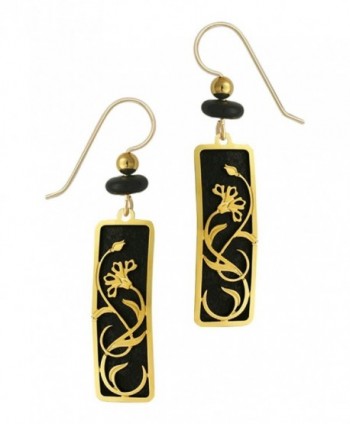 Adajio by Sienna Sky Black Column Floral Filigree Earrings 7439 - C0110I1MKS3