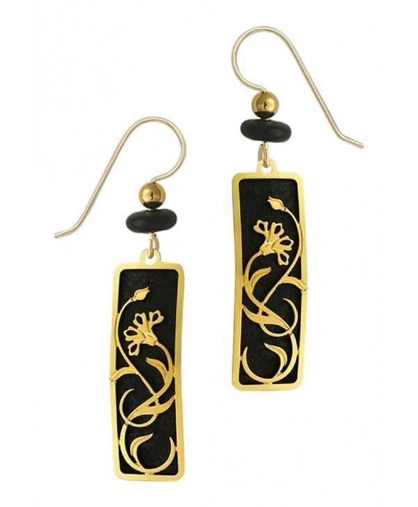 Adajio by Sienna Sky Black Column Floral Filigree Earrings 7439 - C0110I1MKS3