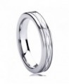 4MM Titanium Womens Rings Laser Etched Infinity Patterned Comfort Fit Wedding Bands - CF11DT78W3P